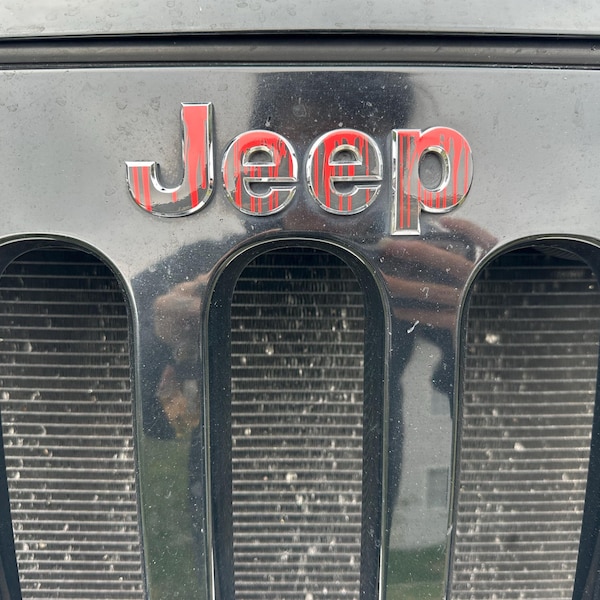 Jeep Emblem Overlay Decals - American Flag - Foto 6
