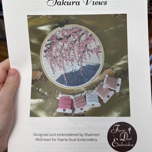 Sakura Views || Cherry Blossom || Hand Embroidery Hoop Art