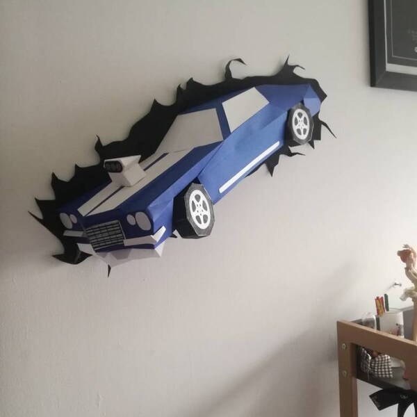 DIY Papercraft Car,wall Installation,paper Car,3d Car,party Props,car ...