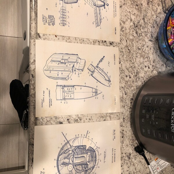 Vintage NASA Space Exploration Patent Prints, 6 Unframed Photos, Wall ...