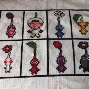 Pikmin Cross Stitch Patterns 2 PDF files | Etsy