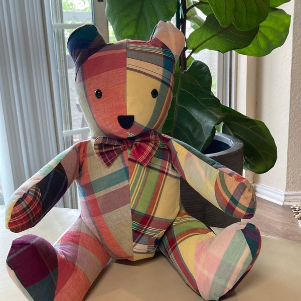 Memory Necktie Bear - Etsy