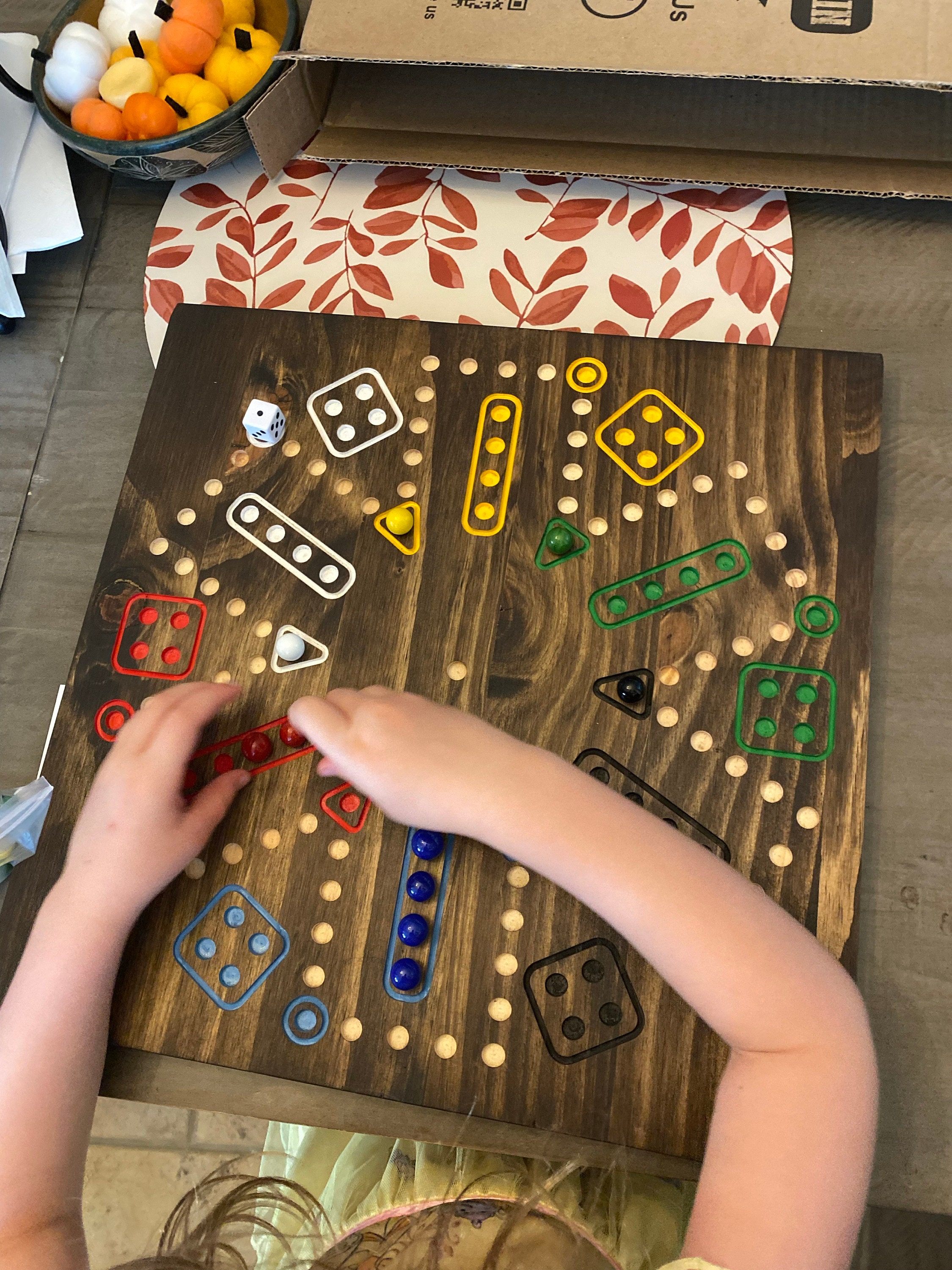 Aggravation | Double sided 6-player and 4-player Wooden Dice Marble Game | Board Game | Trouble | Sorry | Family Game Night