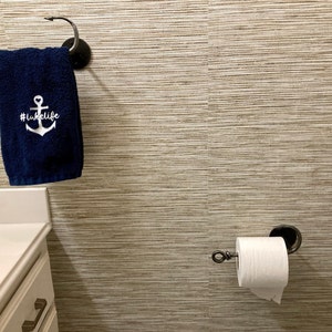 Toilet Paper Holder, Fishing Hook Tissue Holder, Cabin Decor 