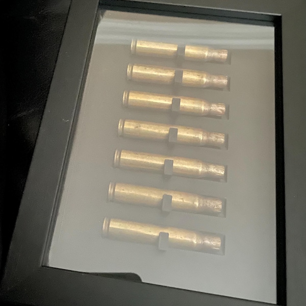 3d-printed Shell Casing Display in Frame: Military Funeral Shadow Box ...
