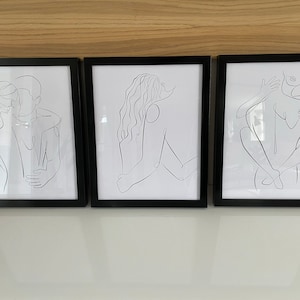 Abstract Couple Line Art, Love Print, Couple One Line Drawing, Man and ...