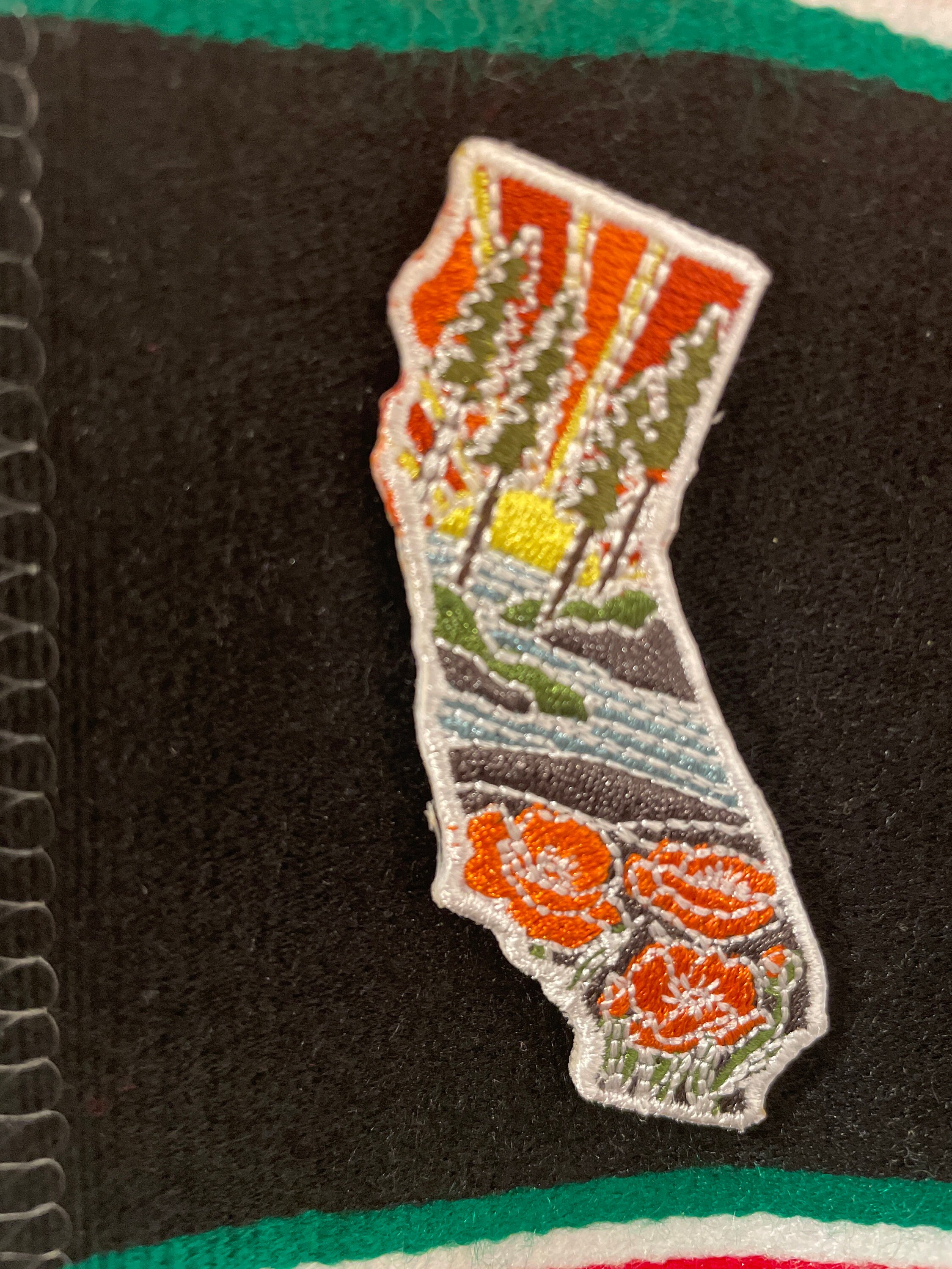 California Iron-On Patch | 2.5&quot; State Patch | Embroidered Sew-on or Iron-on Applique