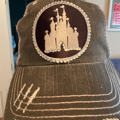 Womens Disney Hat Disney Castle Baseball Cap Bling - Etsy