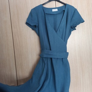 Long Linen Wrap Dress DARA / Summer Dresses for Women / Linen - Etsy