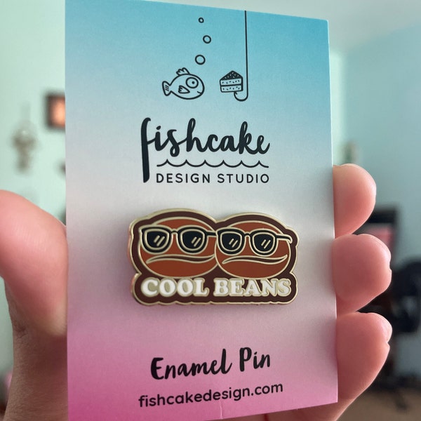 Cool Beans Enamel Pin – Lapel, Coffee Bean, Hard Enamel, 90s - Etsy