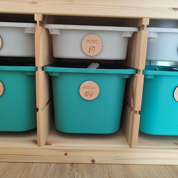 Personalised Wooden Toy Box Labels - Custom Trofast Storage Tags - Etsy