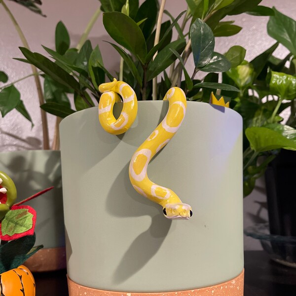 1 Snake Sculpture, or Bookcase Snake, or Planter Snake, or Table Top ...