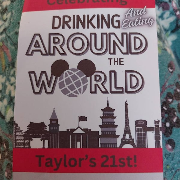 EPCOT Drink Around the World Passport - Editable Template - Instant ...