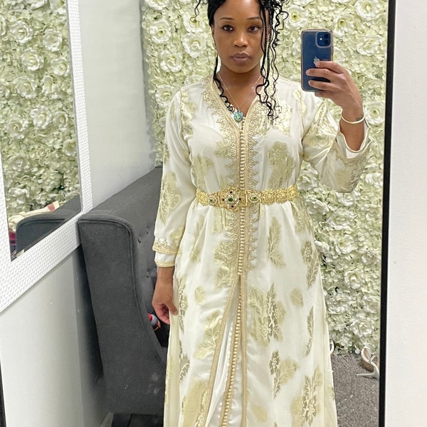 Moroccan Caftan Wedding Dress Personalised Takchita Handcrafted