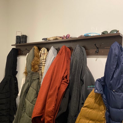Coat Rack Shelf Wall Coat Rack With Shelf Coat Rack Wall - Etsy