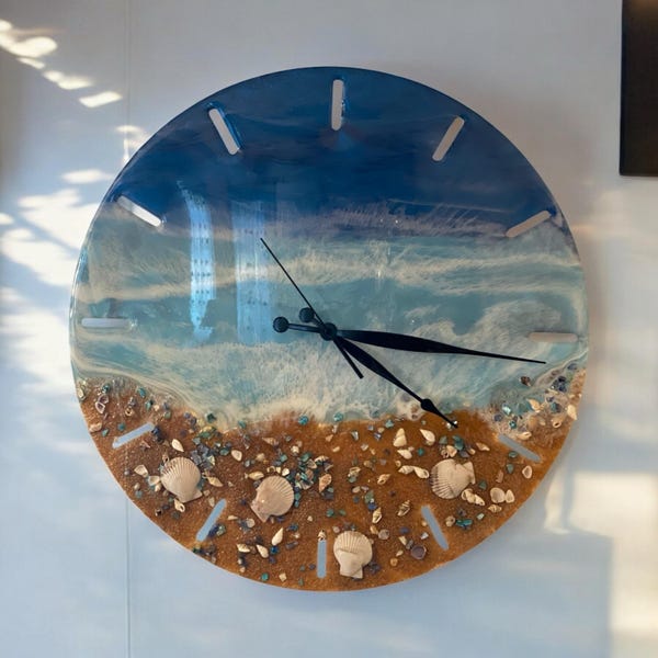 Unfinished Wooden Simple Clock Shape - Craft - From 1