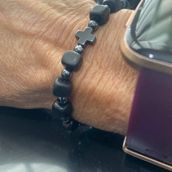 Bracciale Shungite Perle Da 10mm In Pietra Naturale - Qualità A - Foto 6