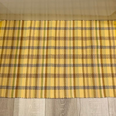 Handwoven Machine Washable Rag Rug Placemats in Warm Rust, Grey, and ...