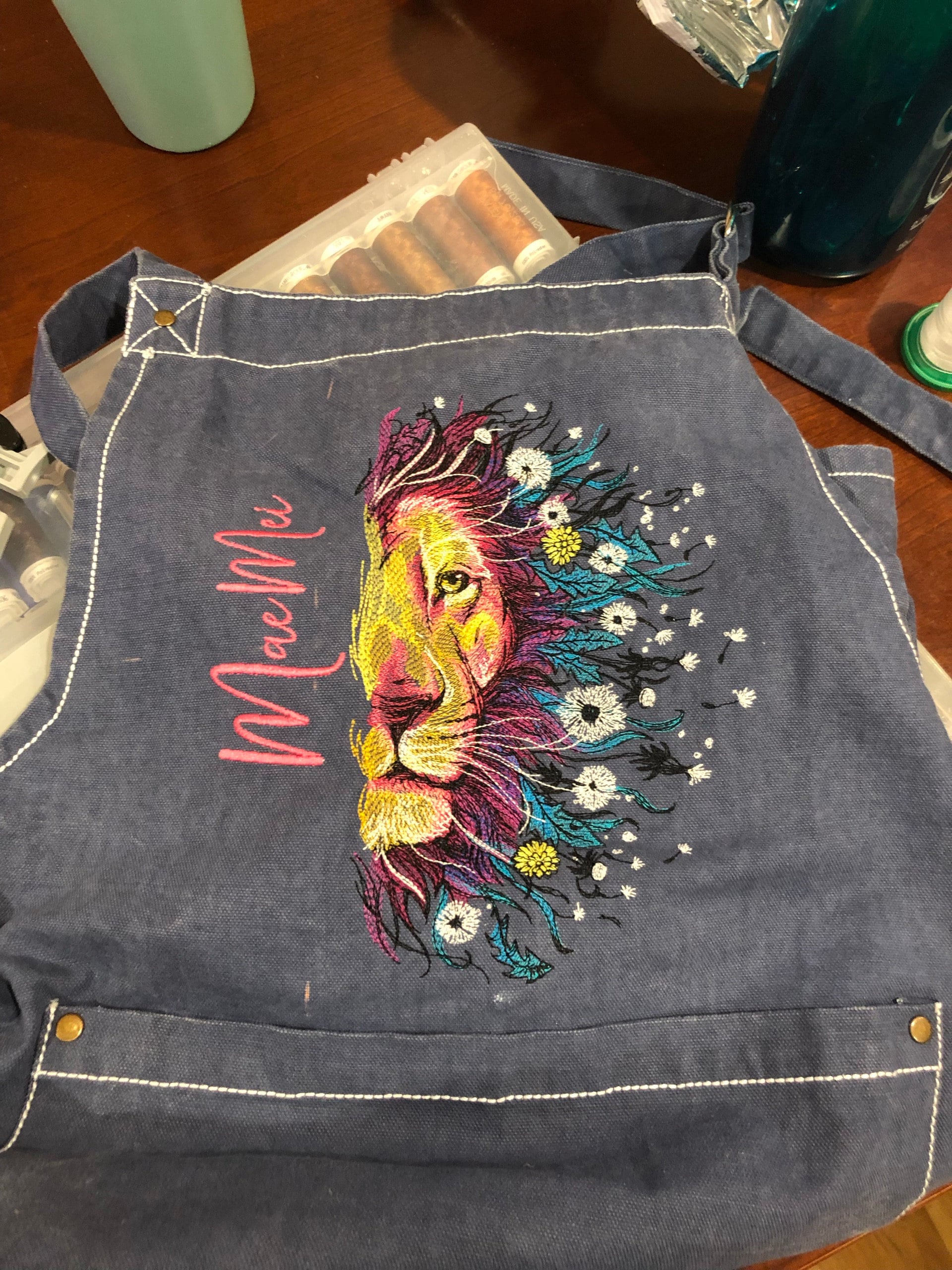 Customer photo for Amelia - Embroidery font