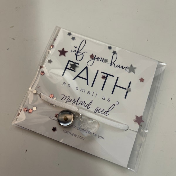 Faith Bracelet - Mustard Seed Bracelet - Etsy