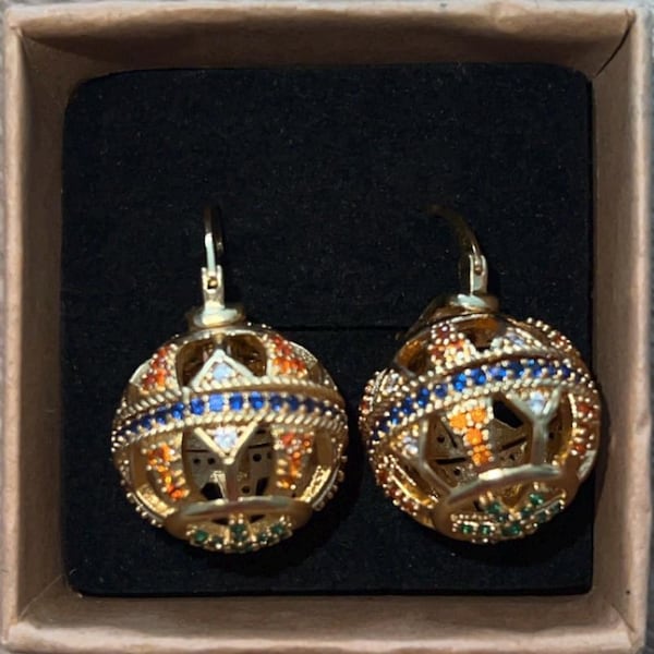 Boucles d'oreilles ovales en ambre et argent sterling 925