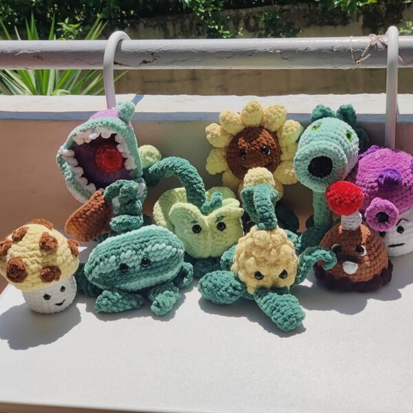 Bloom & Boom Crochet Pattern Bundle, Garden Defender Amigurumi Crochet ...