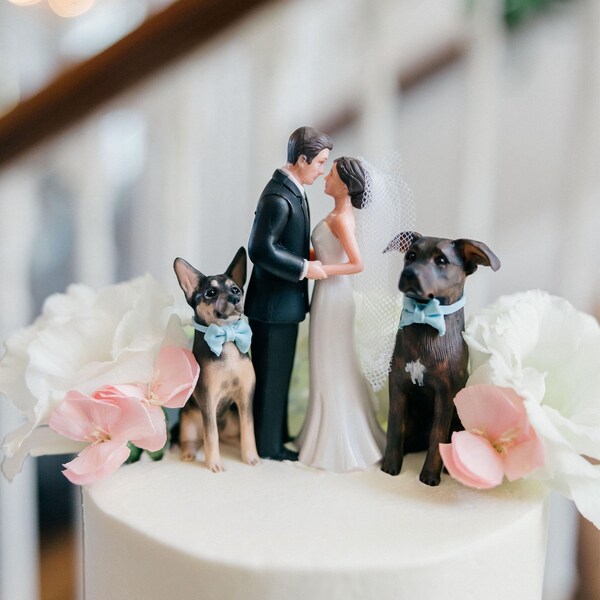 Personalized Custom Dog Wedding Cake Topper , Pet Cake Topperpets ...