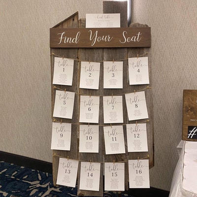 Wedding Seating Chart Template, TRY BEFORE You BUY, Table Numbers ...