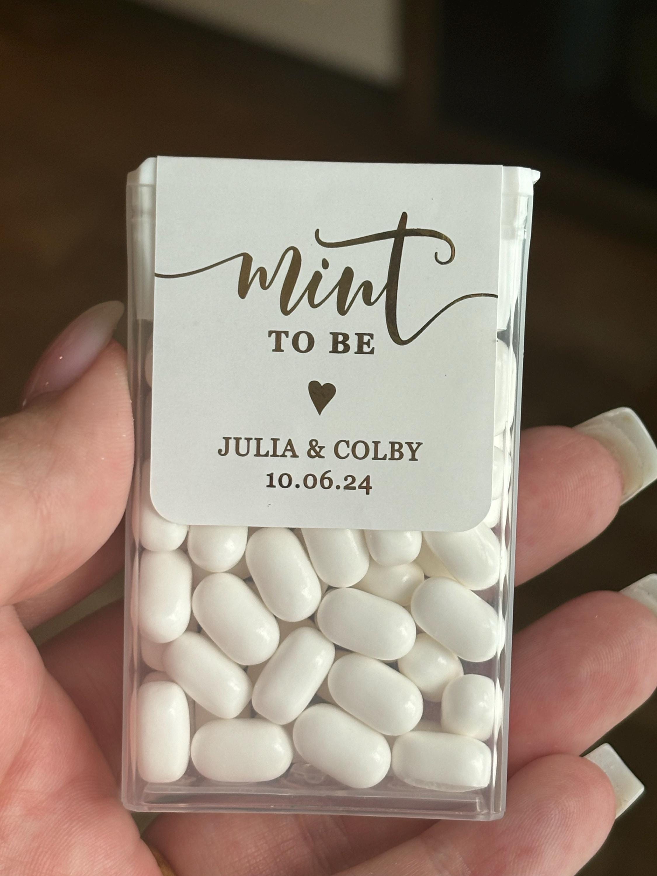 Gold Foil Personalized Mint to Be Wedding Favor Sticker, Custom Candy Label. Bridal Shower Gift with Silver / Rose Gold. MINTS NOT INCLUDED!