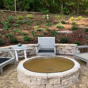 37 Dia Fire Pit Heat Deflector Stainless Steel Fire Etsy