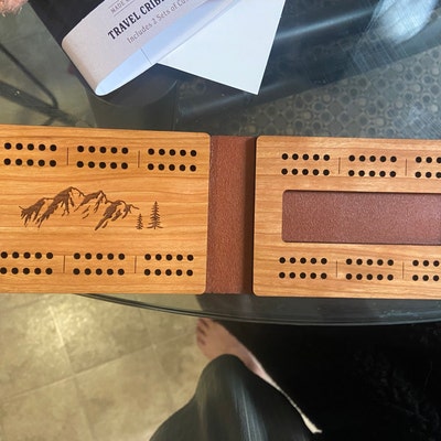 Custom Travel Cribbage Board & Personalized Pegs, 2 Player, Name on ...