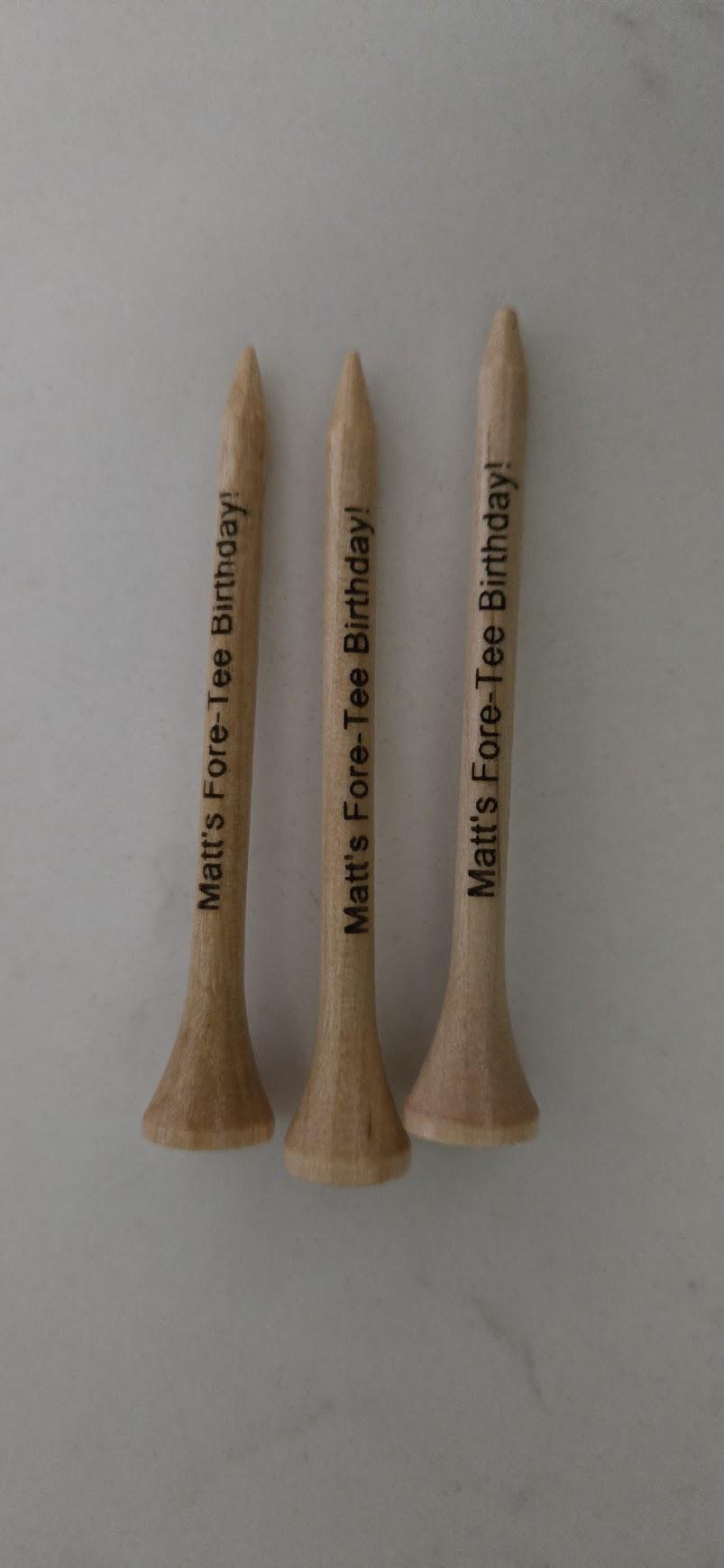Personalized Golf Tees - Laser Engraved Golf Tee - Custom Golf Tees - 3 Golf Tee Colors - Custom Golf Gift 2.75&quot; SMALL ORDERS & BULK