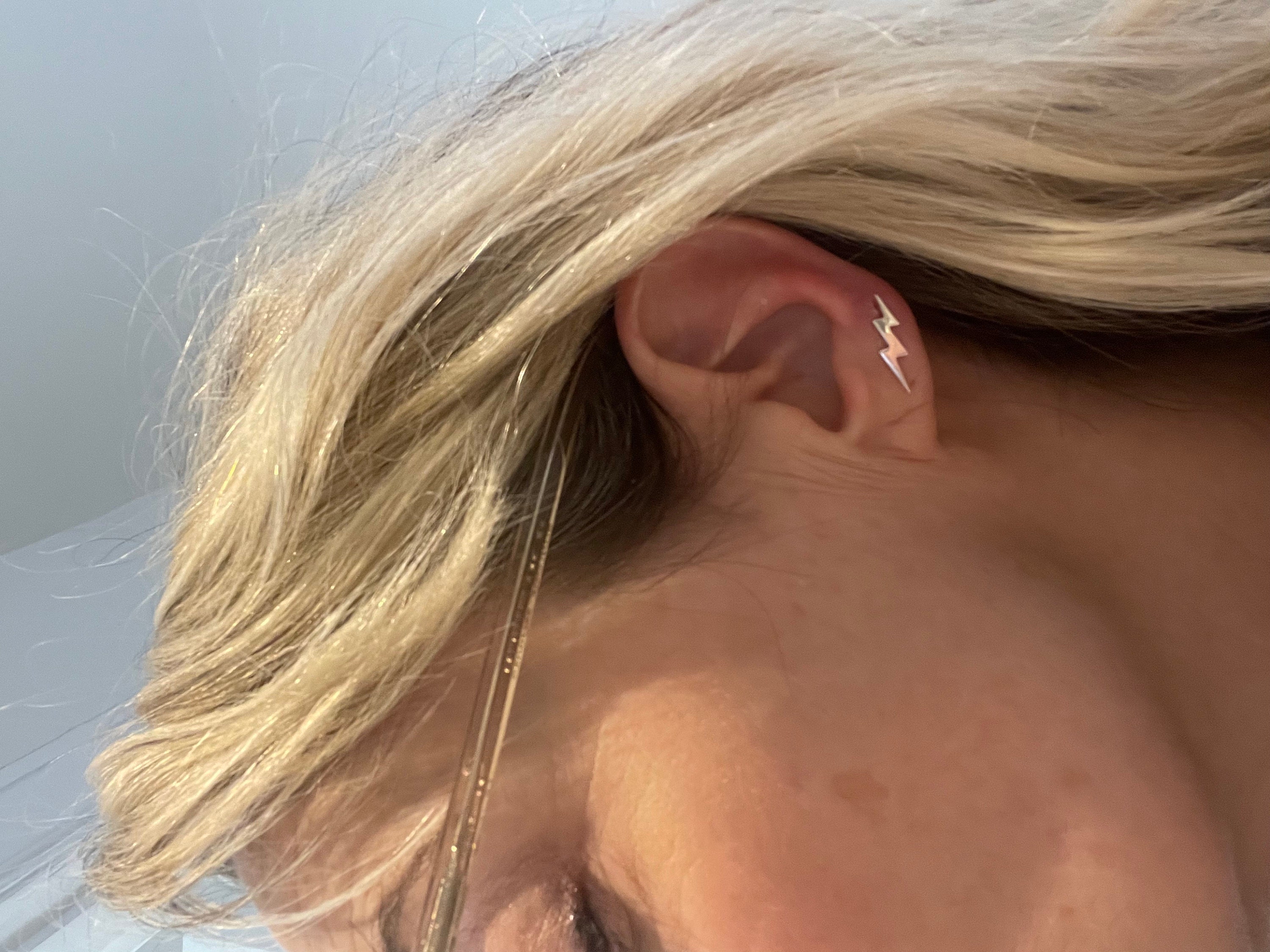 Bolt Earring Ear Climber 925 Sterling Silver Ear Cuff Lightning 14K Ear Crawler Chic Fashion Earrings Modern Jewelry Gift - FES009