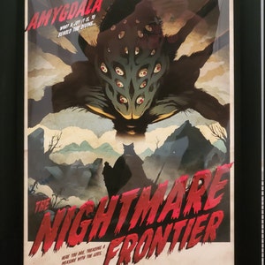 NO FRAMED BLOODBORNE NIGHTMARE FRONTIER VIDEO GAME AMYGDALA HORROR POSTER