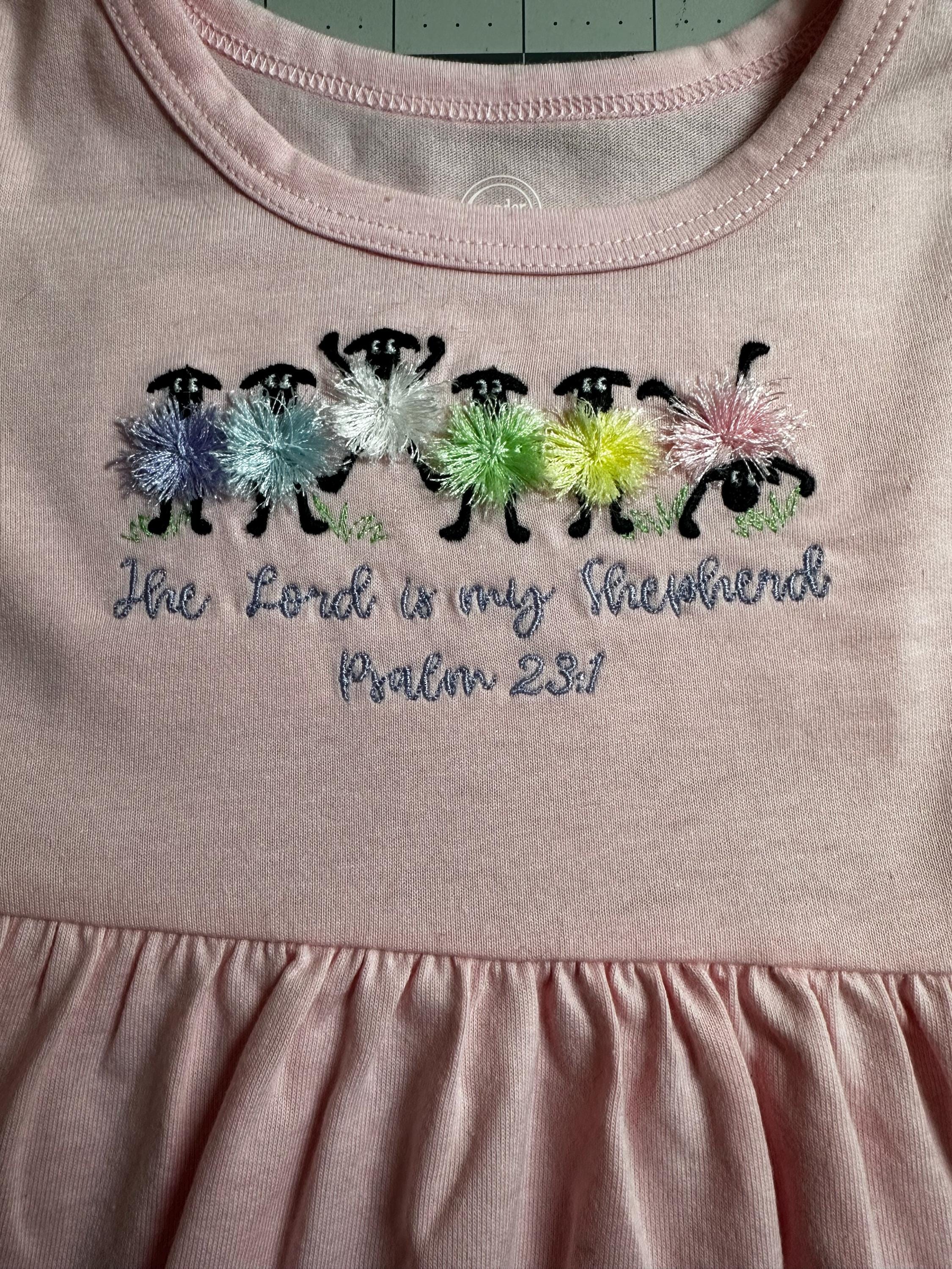 Customer project using Fringed Funny Sheep Lamb 6 embroidery design