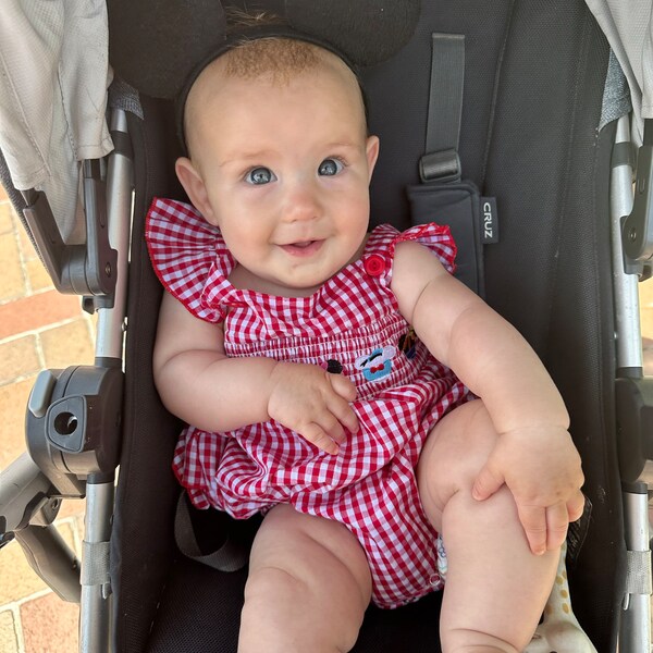 Baby Girl Ice Cream Lilac Gingham Sunbubble main image 1