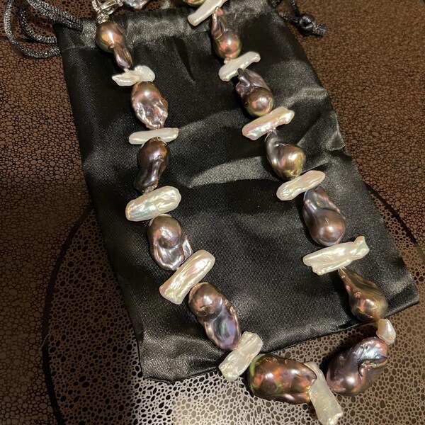 Collar Corto De Cuarzo Rosa Con Perla Biwa Natural - Foto 6