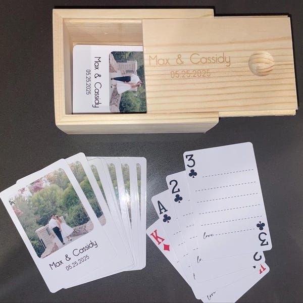 Custom Guest Book Playing Cards, Blank Playing Cards, Wedding Guest ...