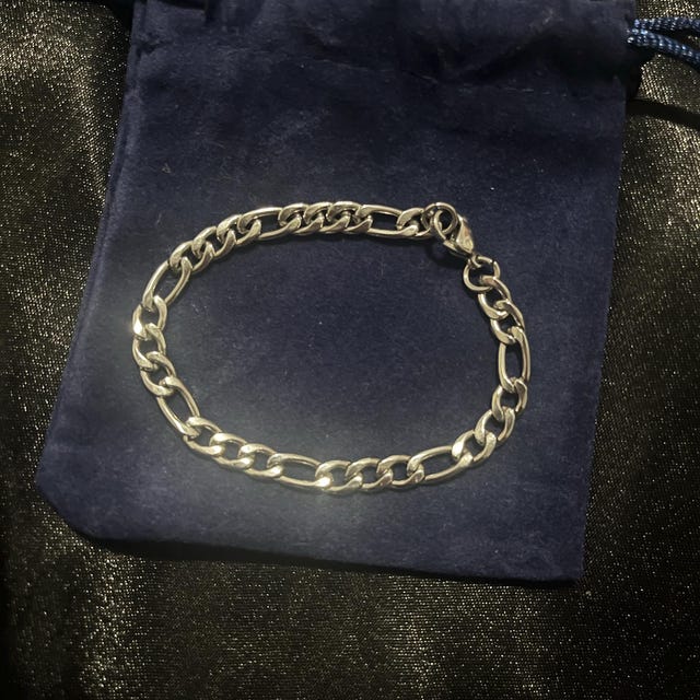 Silver Mens Bracelet | Curb Chain | Figaro Chain | Rope Chain