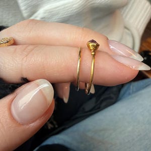 Customer photo from Dzhansijat, Dainty Raw Ruby Ring in Yellow Gold