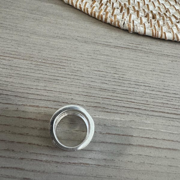 925 Sterling Silver Wide Band Statement Thumb Ring – Handmade Unisex – USA Sizes 4-15