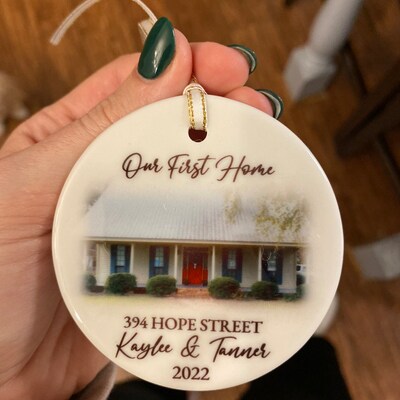 Personalized New Home Photo Ornament Custom House Address - Etsy