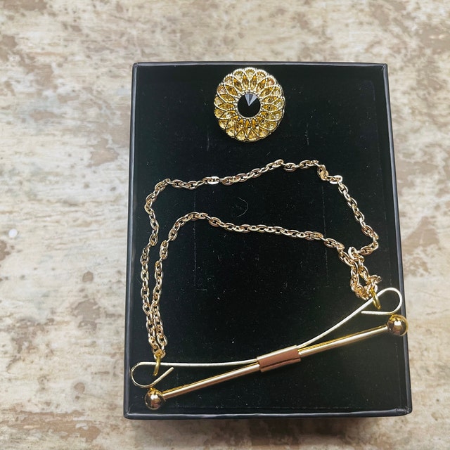 Lapel Pin & Tie Bar - Customised Gold Men's Jewellery