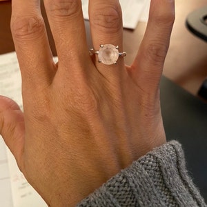 Love Ring Rose Quartz Ring Pink Quartz Ring 925 Silver Pink Ring Rose Quartz Jewelry Prong Stone Ring Self Love Gemstone Ring Etsy