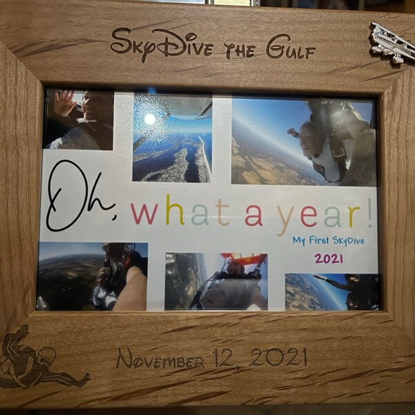 Skydiving Frame Personalized Skydiving Picture Frame, Any Text - Etsy