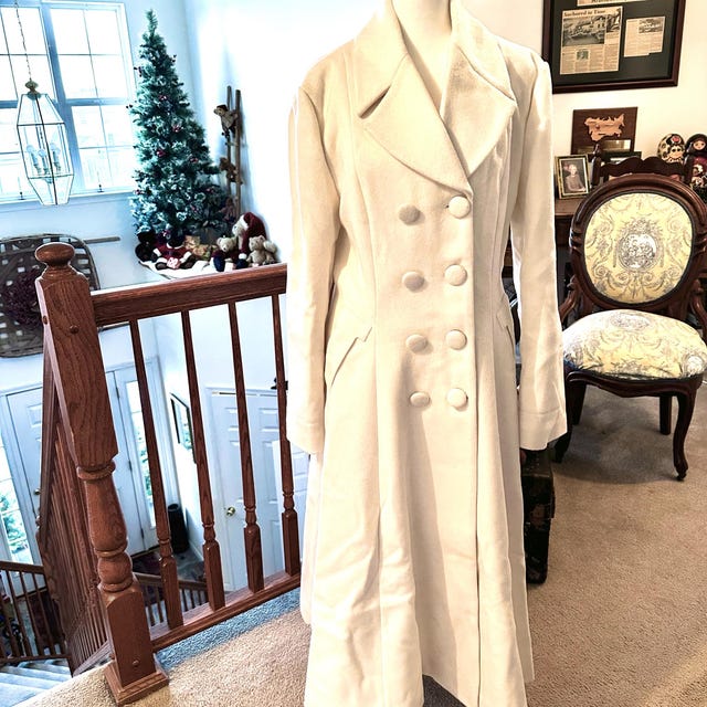 Vintage Inspired Long Wool Coat, Winter Coat Women, Wool