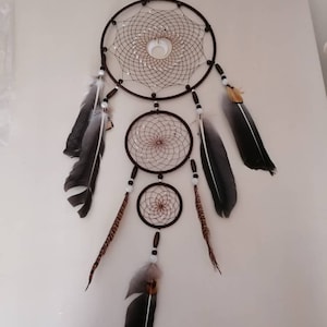 Dream Catcher Brown Handmade Traditional Feather Wall Hanging Home ...