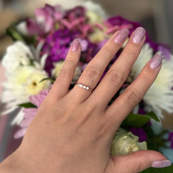 Initial Morse Code Ring by Caitlyn Minimalist • Diamond Ring With ...