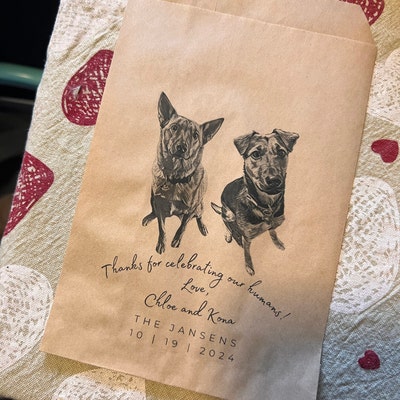 25 Wedding Doggie Bag Wedding Doggy Bag Dog Treat Bag Wedding Dog Treat ...