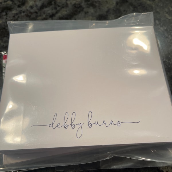 Personalized Folded Note Cards Stationery - Set of 12 With Envelopes - Etsy